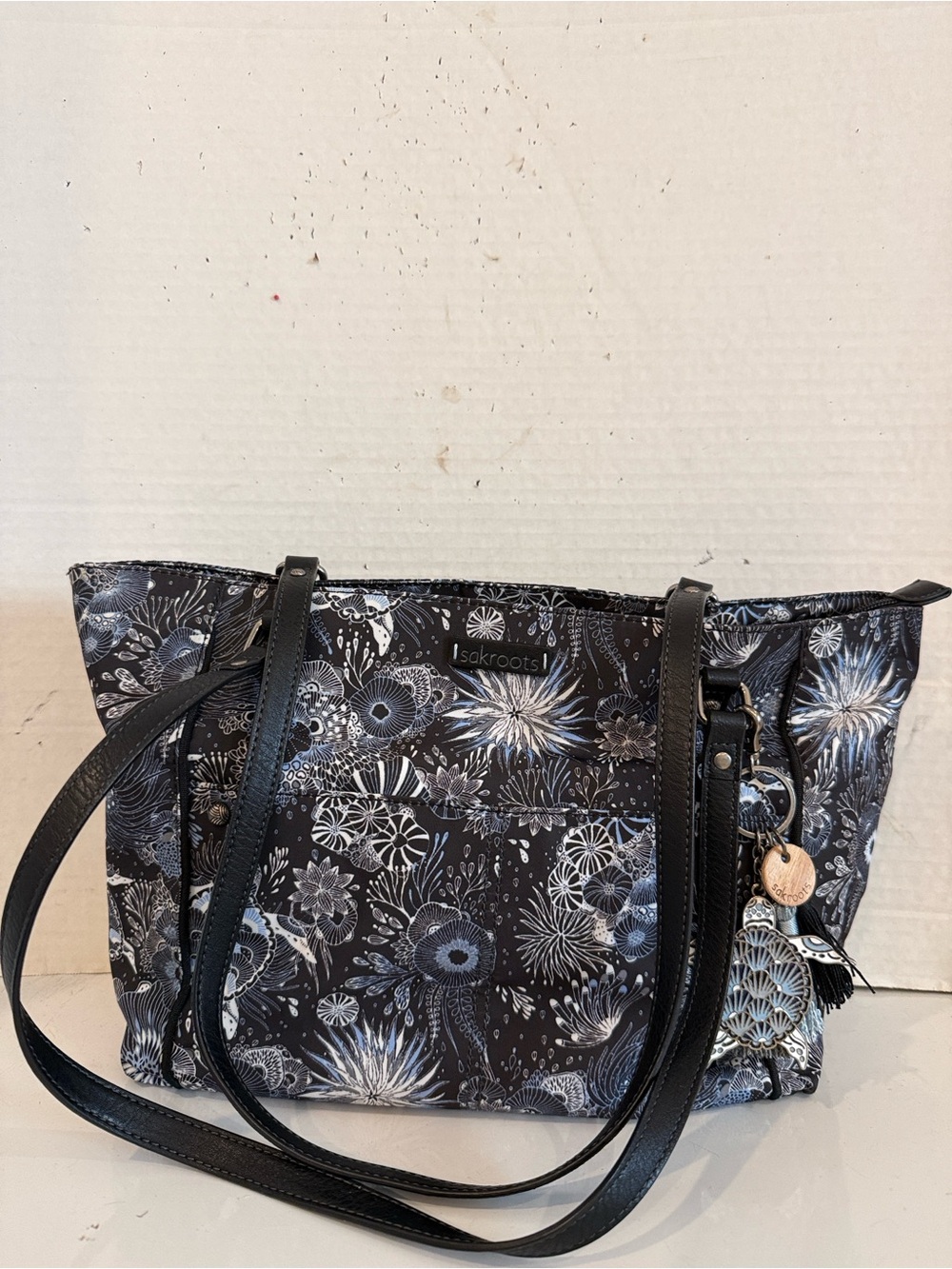 New w/o Tags - Sakroots Eco-Twill Midnight Seascape Metro Purse Tote